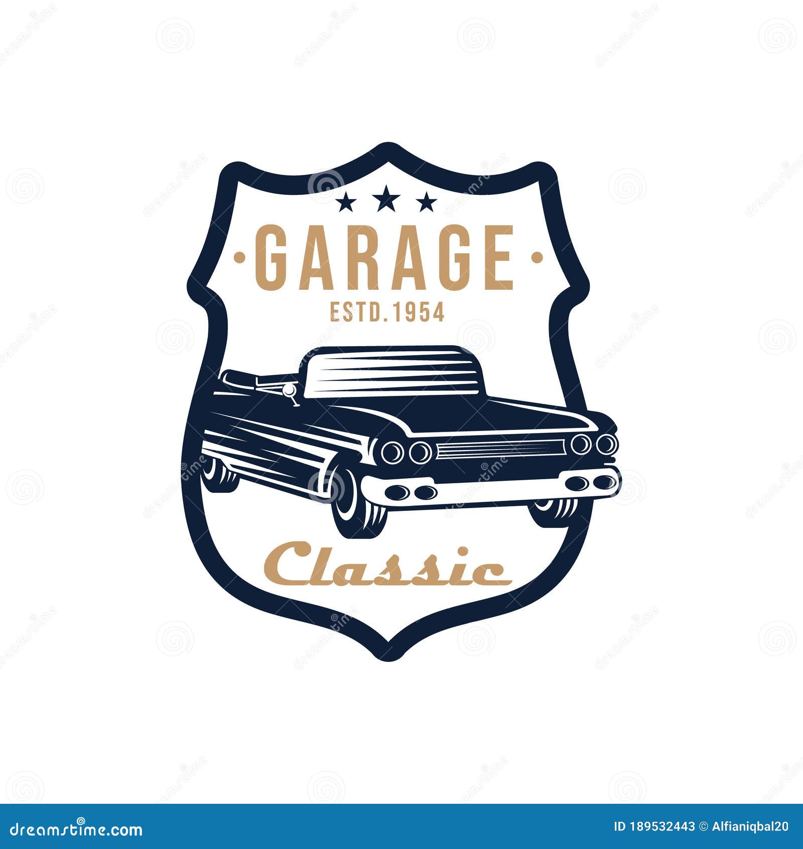 Classic Car Logo Badge and Emblem Vector Illustration. Vintage Classic ...