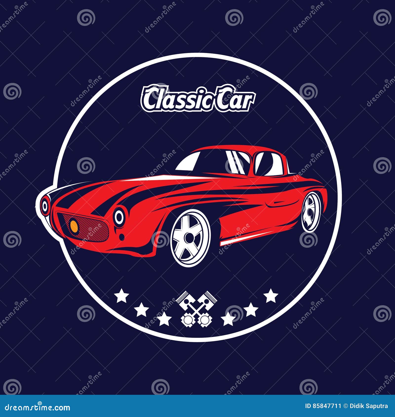Classic car logo stock vector. Illustration of engine - 85847711