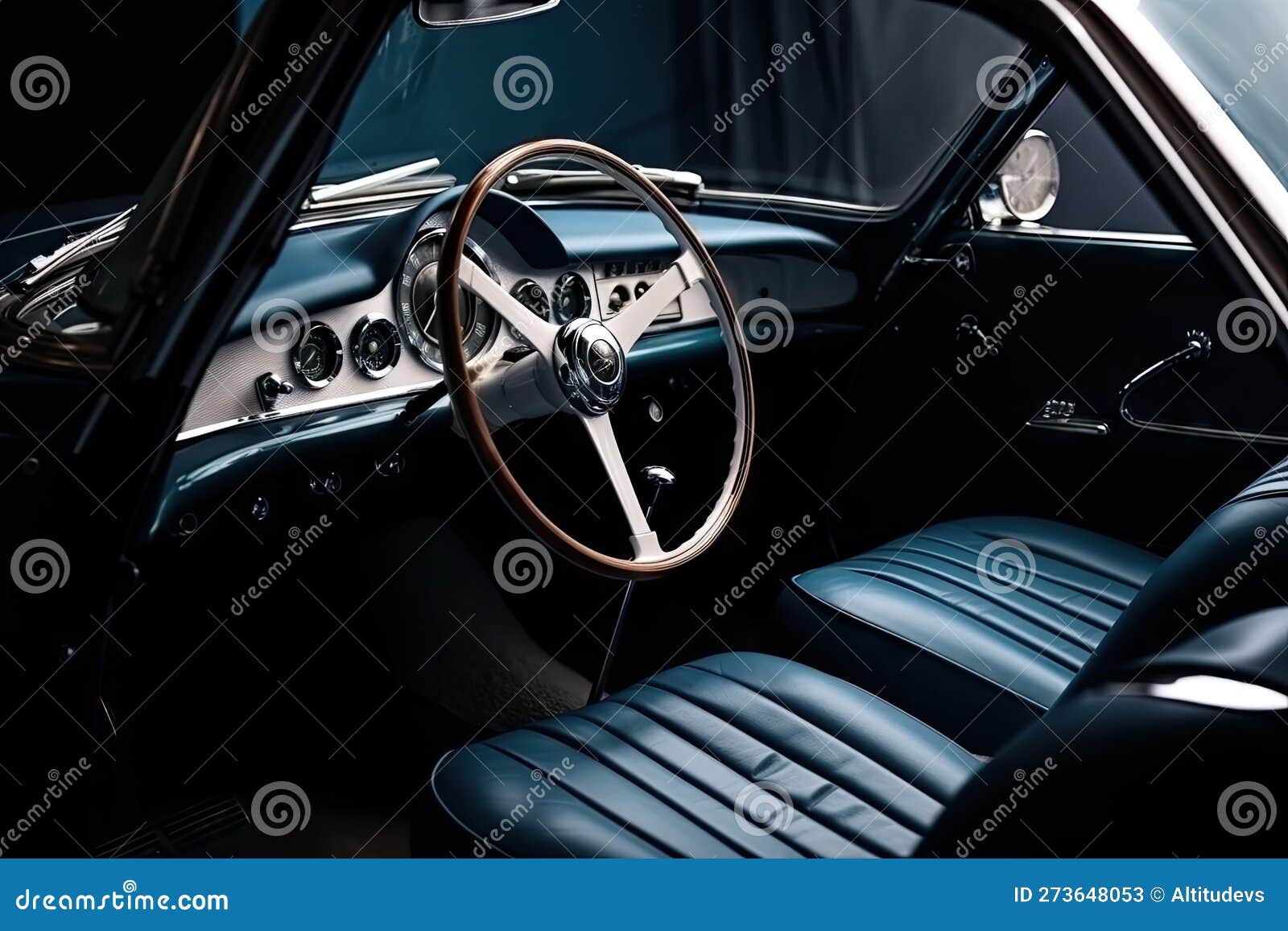 Classic Car, with Modern Interior and Sleek Design Elements, for Stylish Driving Experience