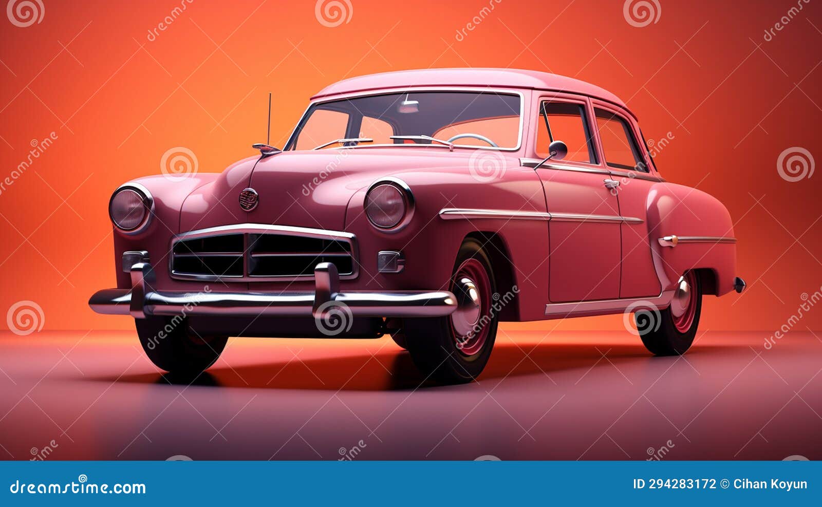 Classic Car Thats a Symbol of Freedom Stock Illustration Illustration