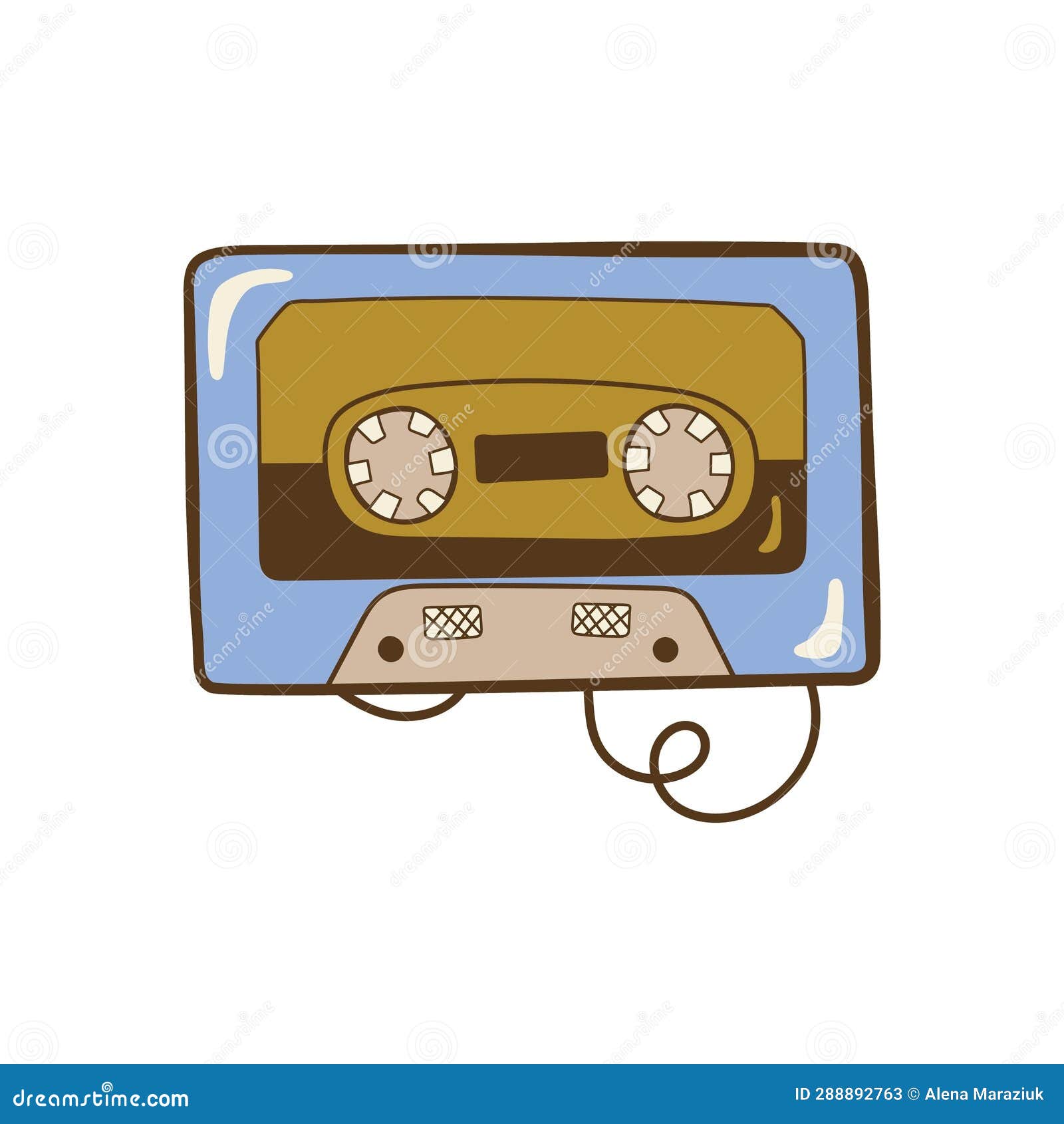Cassette Audio Musique Colorée Dessinée Vecteur par ©alex_scholar