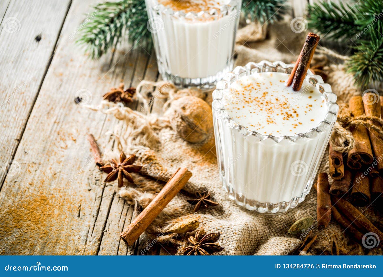 Classic Christmas Drink Eggnog Stock Photo - Image of dessert, festive 