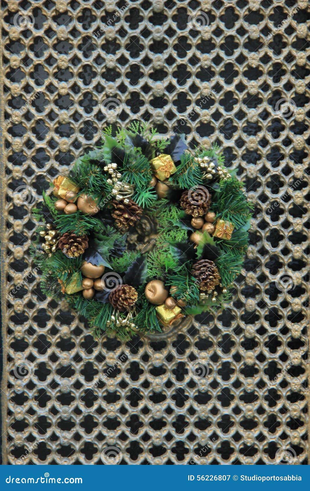 Classic christmas wreath stock image. Image of festive - 56226807
