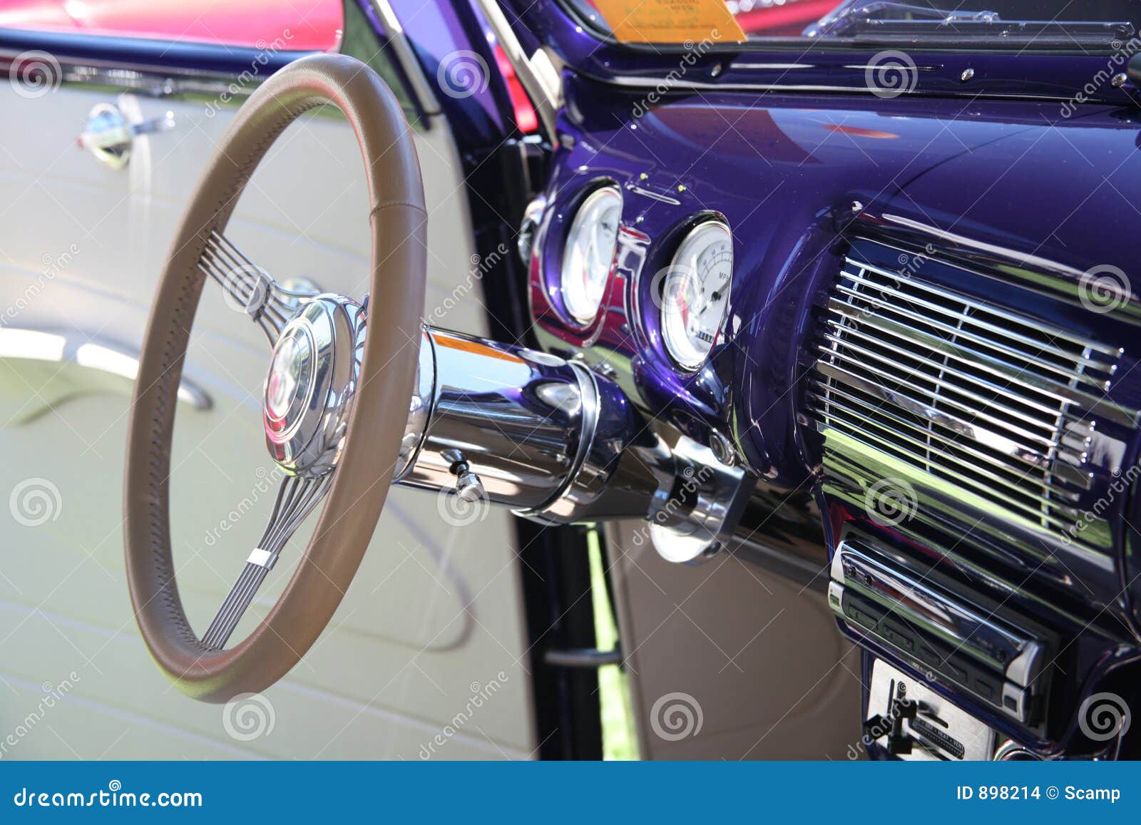 Classic Chrome Steering Wheel Stock Photo Image of steering, american