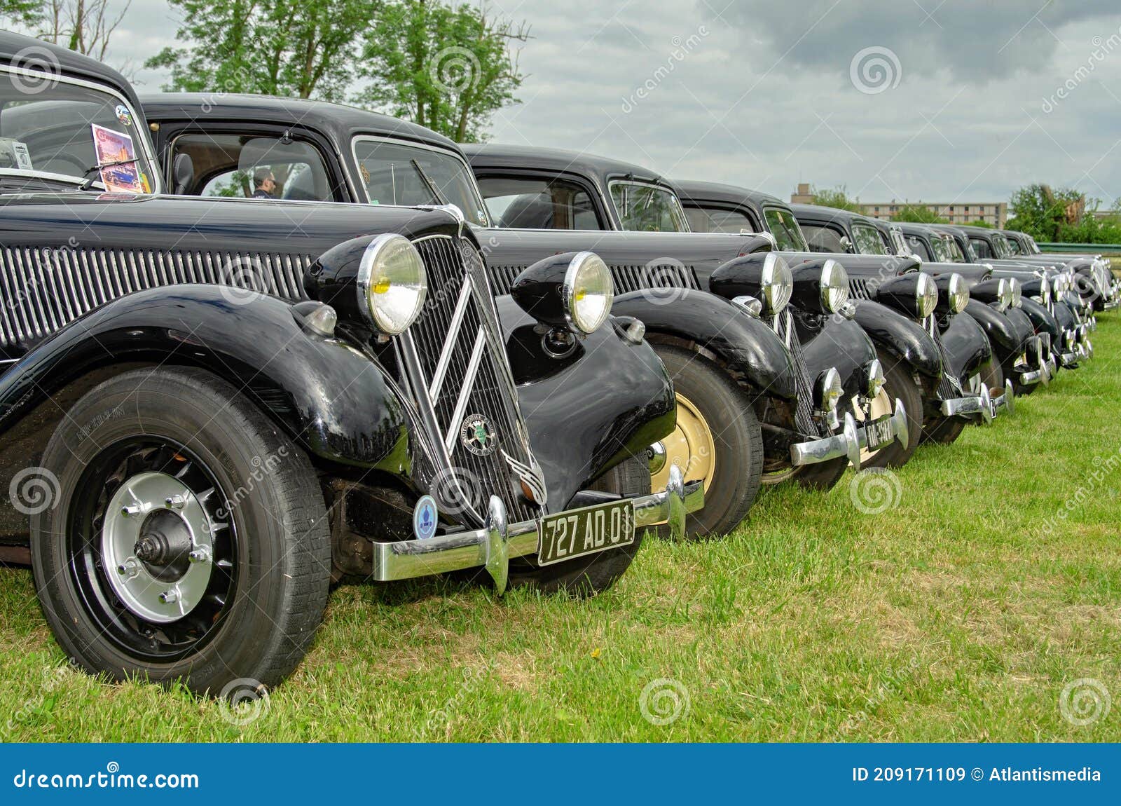 Classic Citroen DS Side View Isolated On White Background Editorial