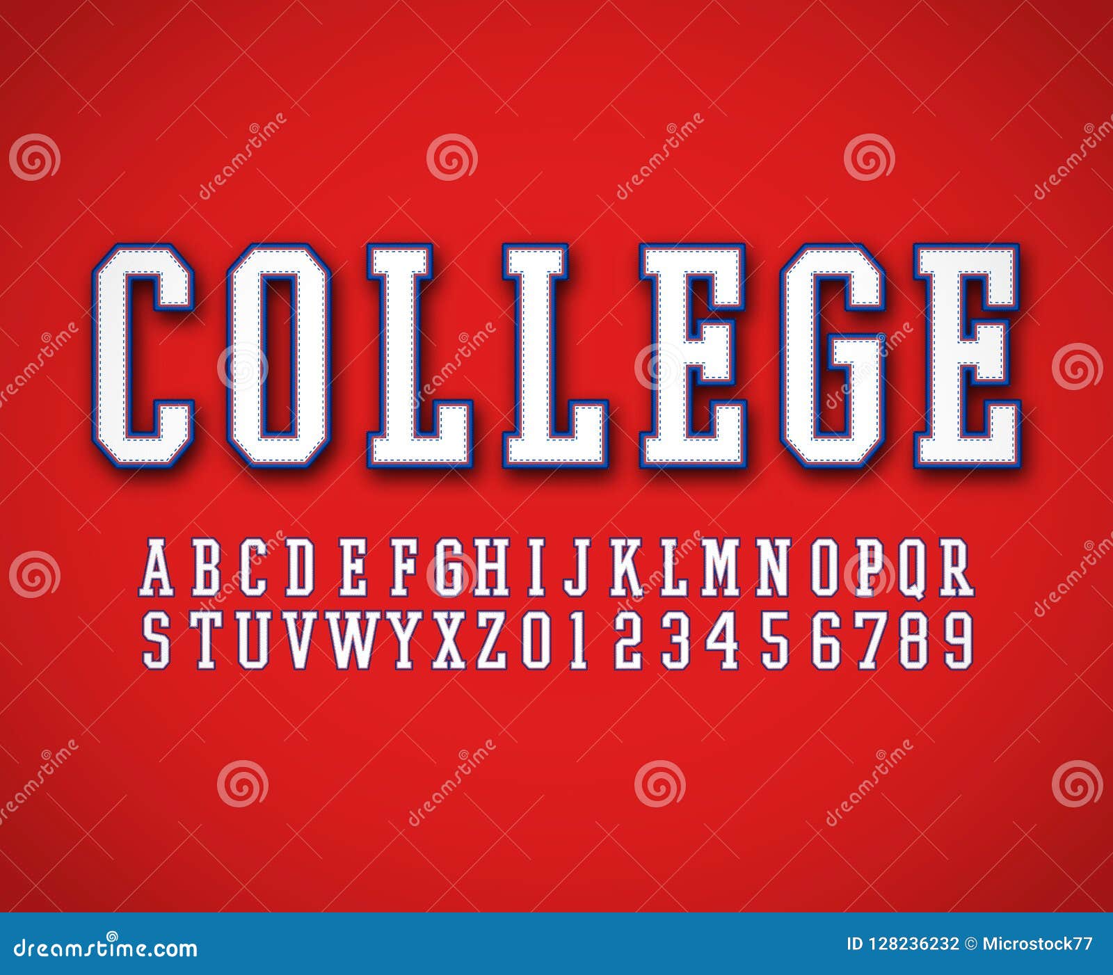 classic college font 