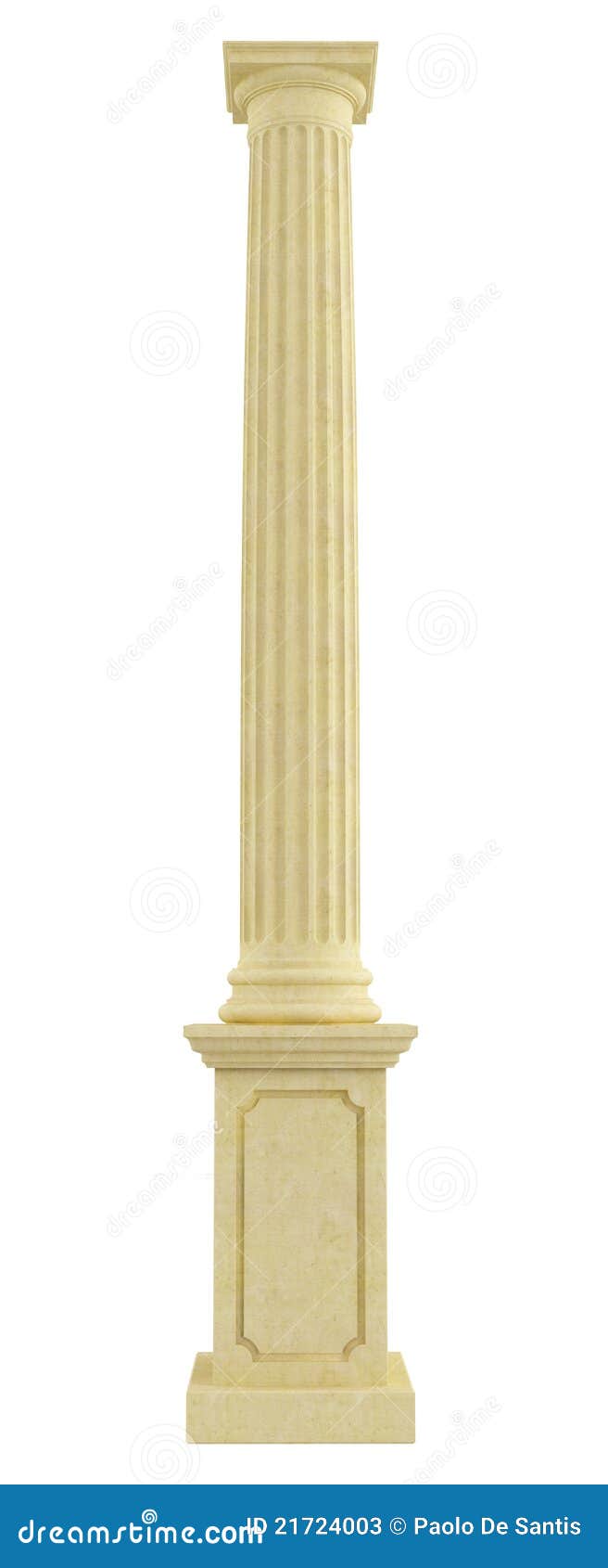 Classic column on pedestal stock illustration. Illustration of