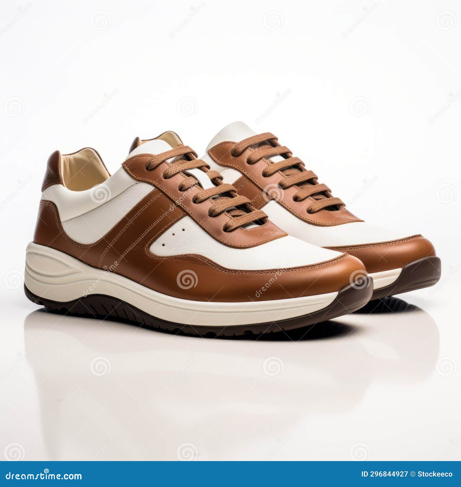 Classic Composition Brown and White Shoes in 32k Uhd Style Stock ...