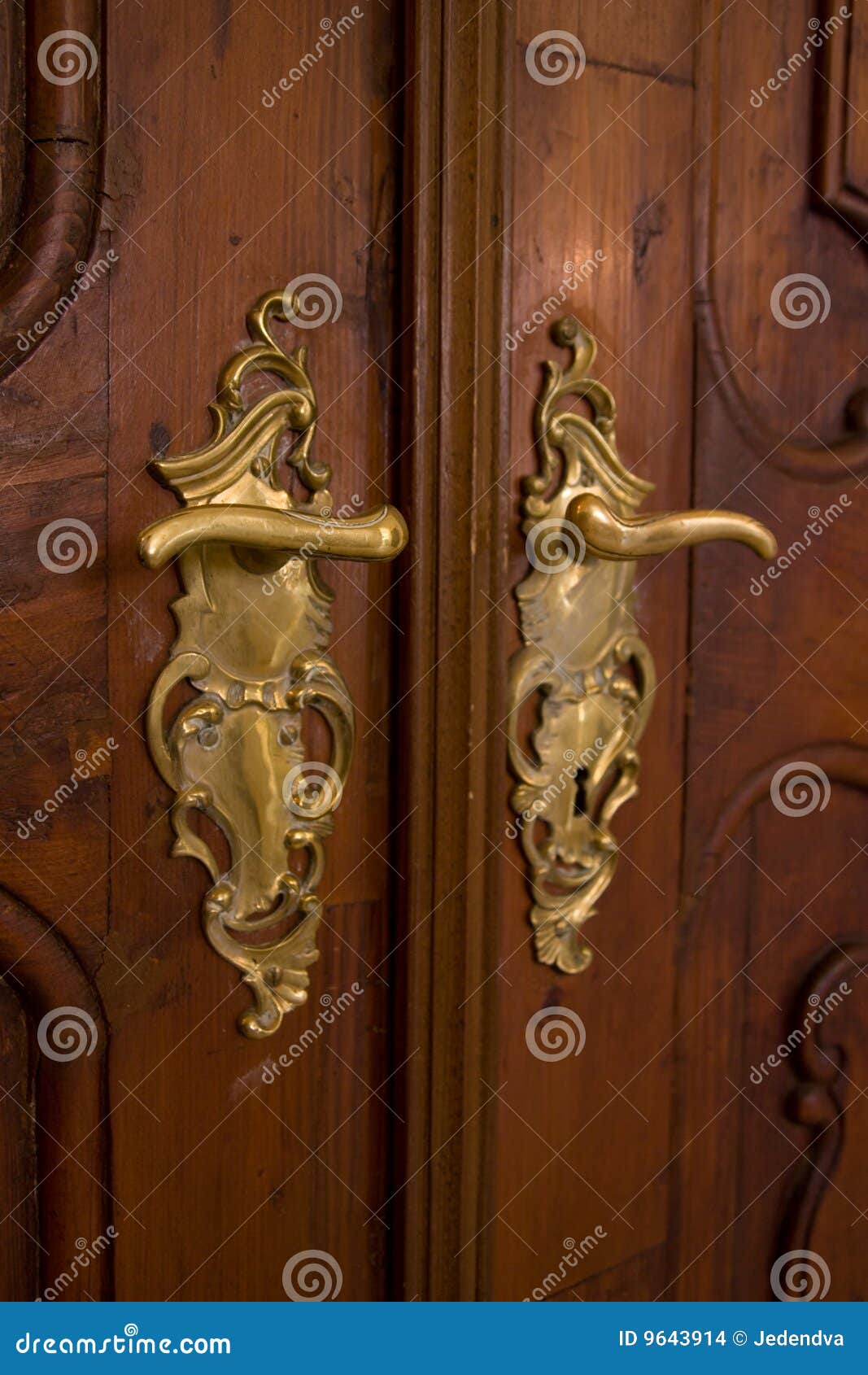 Classic door handle stock photo. Image of yellow, gold 9643914