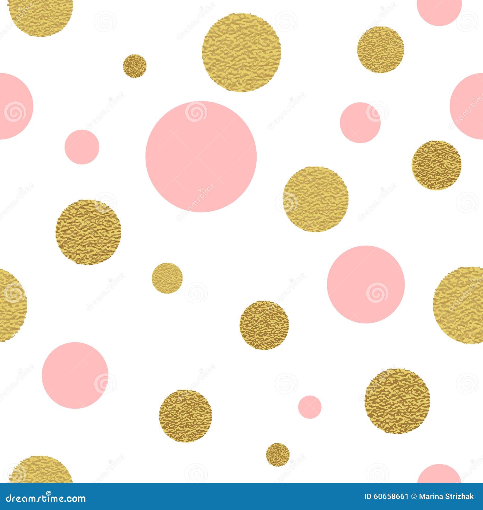 Classic Dotted Seamless Gold Glitter Pattern. Stock Vector ...