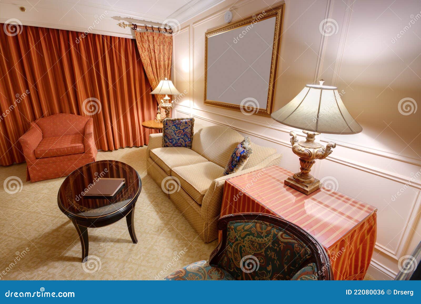 Classic Elegant, Sofa, Armchair and Table Stock Photo Image of