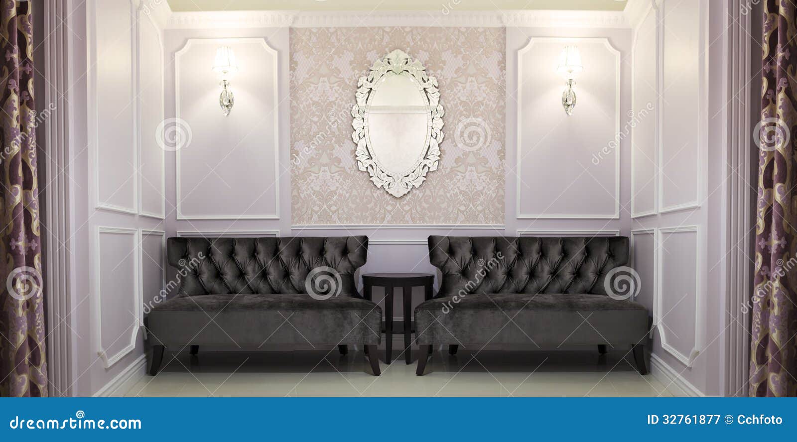 Classic english style sofa stock image. Image of design 32761877