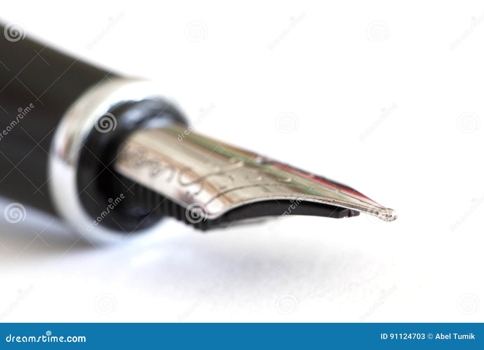 Classic Fountain Pen Closeup Stock Image Image of paper