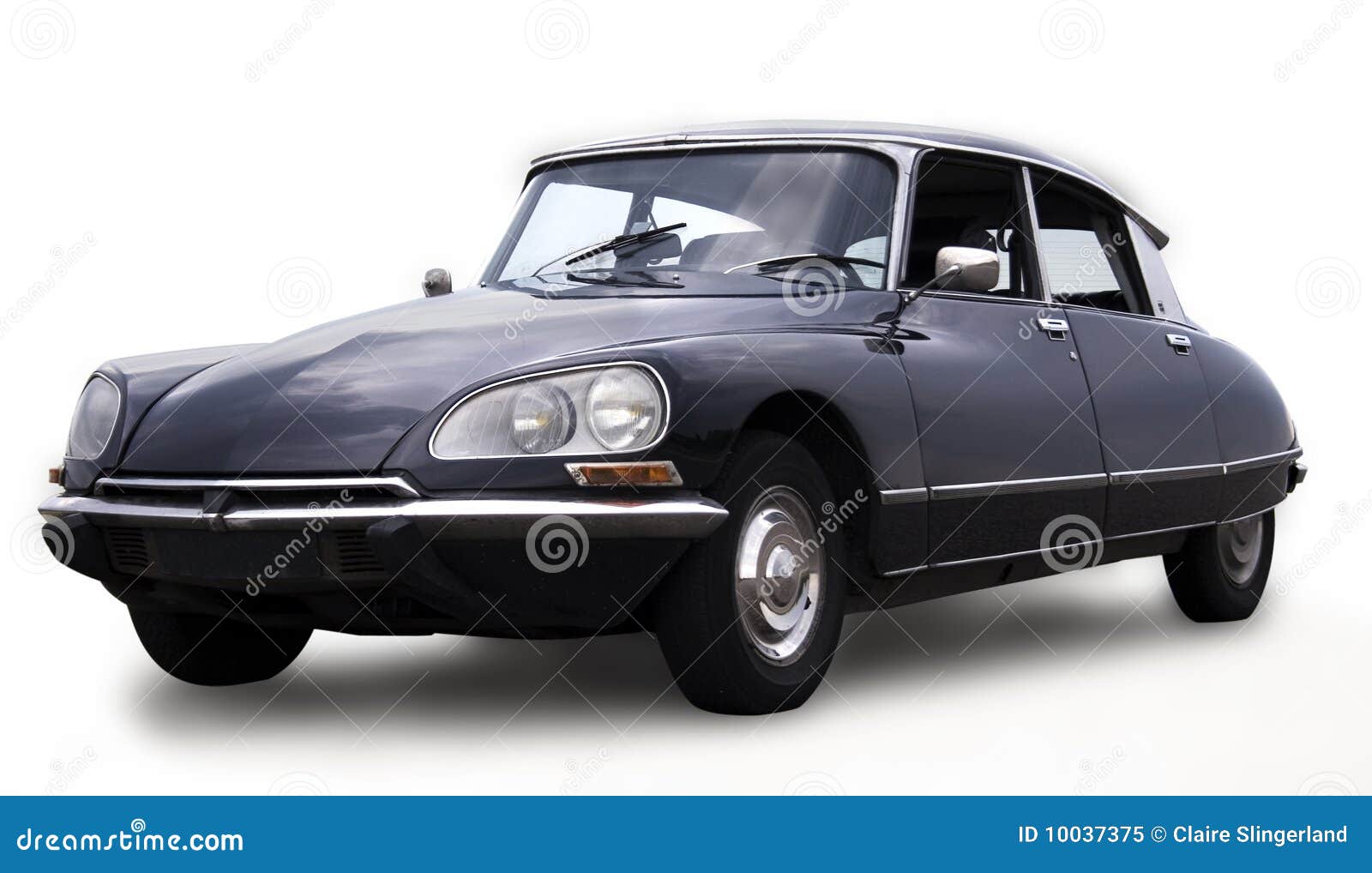 Classic french car. Isolated on white. Including clipping path.