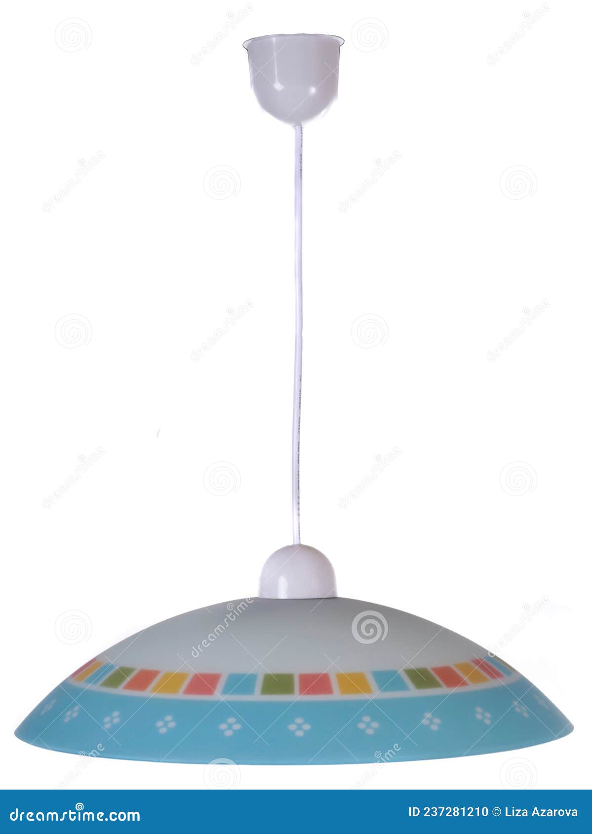 Classic Glass Dome Pendant Light with Shade with a Light Blue and