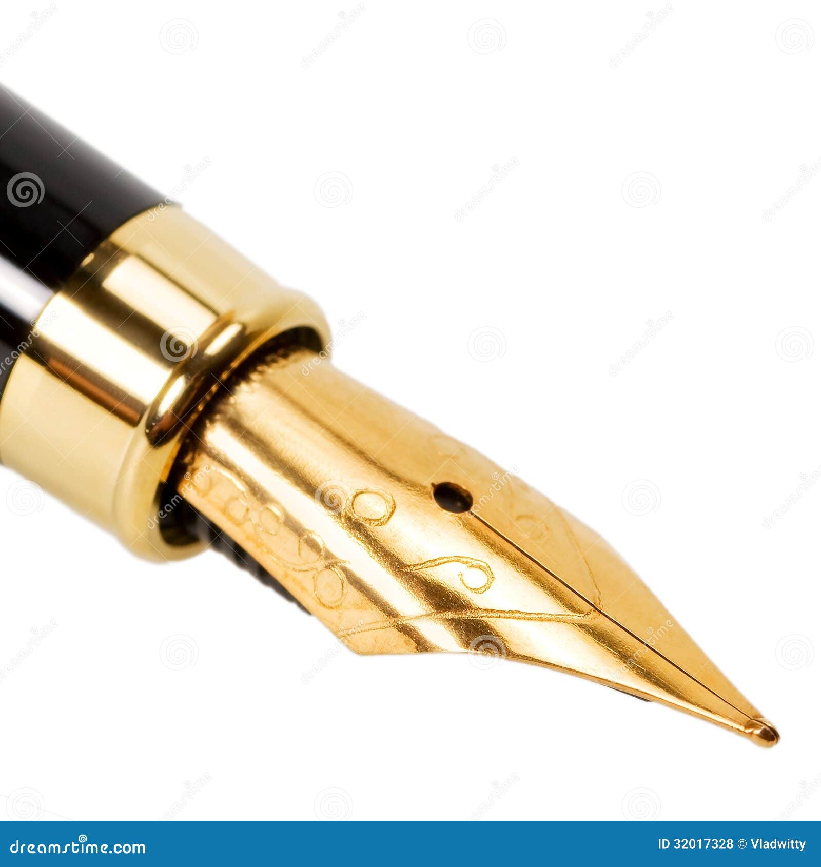 Classic gold pen stock photo. of education 32017328