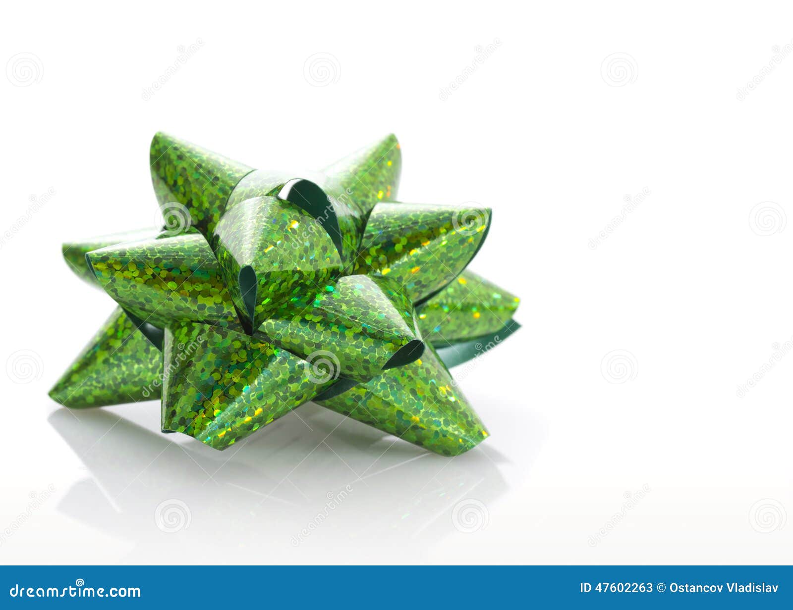 Classic Green Present Bow Isolated Stock Image Image of party, ribbon 47602263