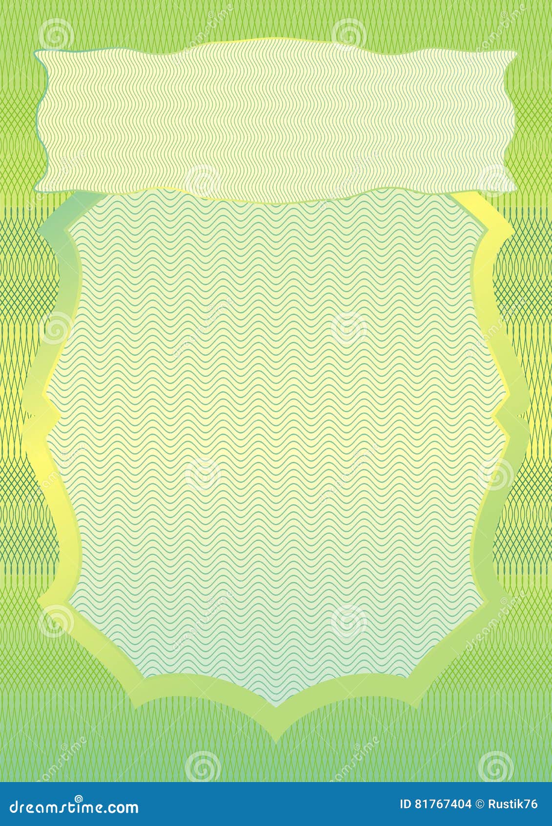 Border Diploma Or Certificate. Stock Illustration