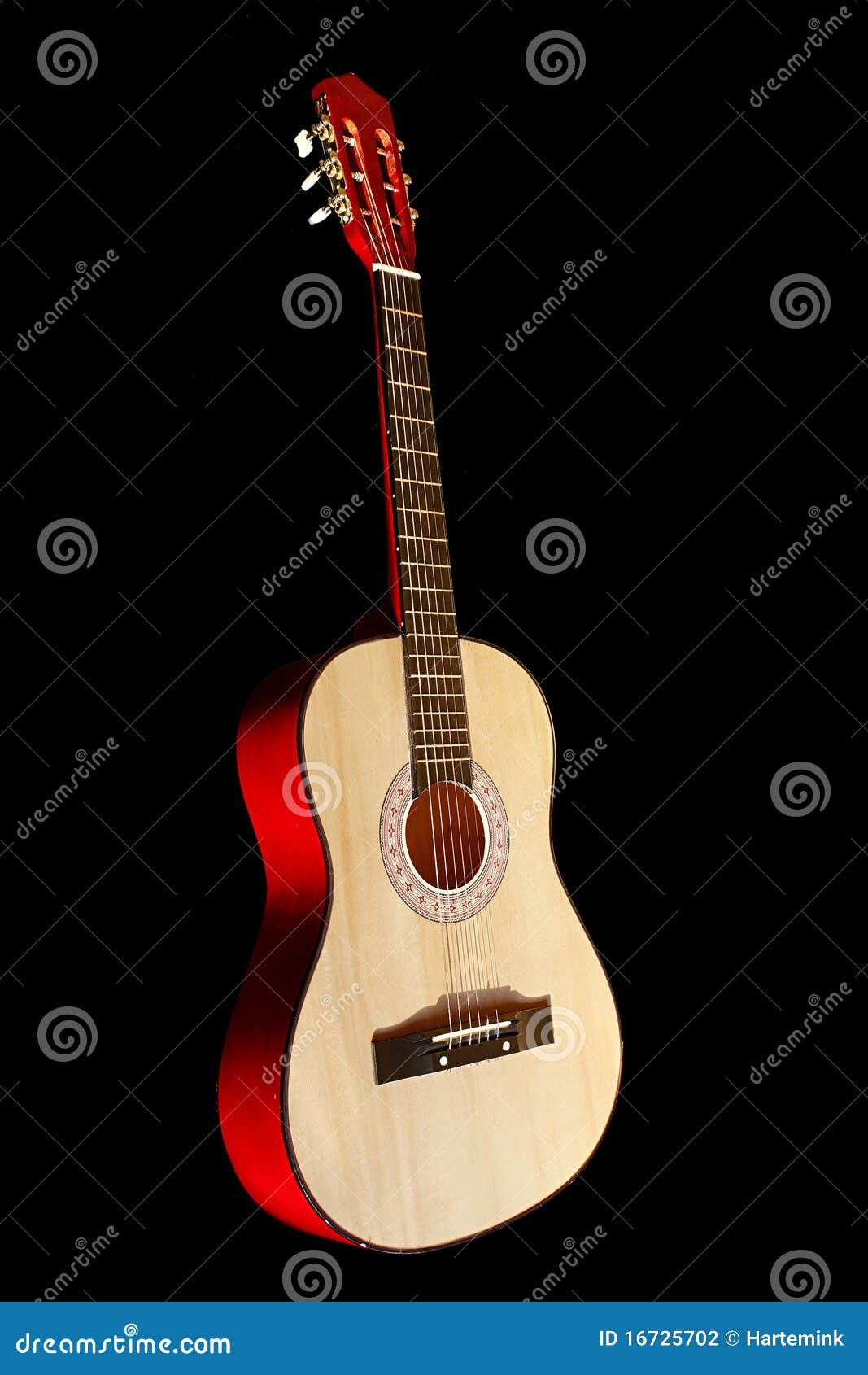 Classic Guitar Against Black Background Stock Photo Image of tune