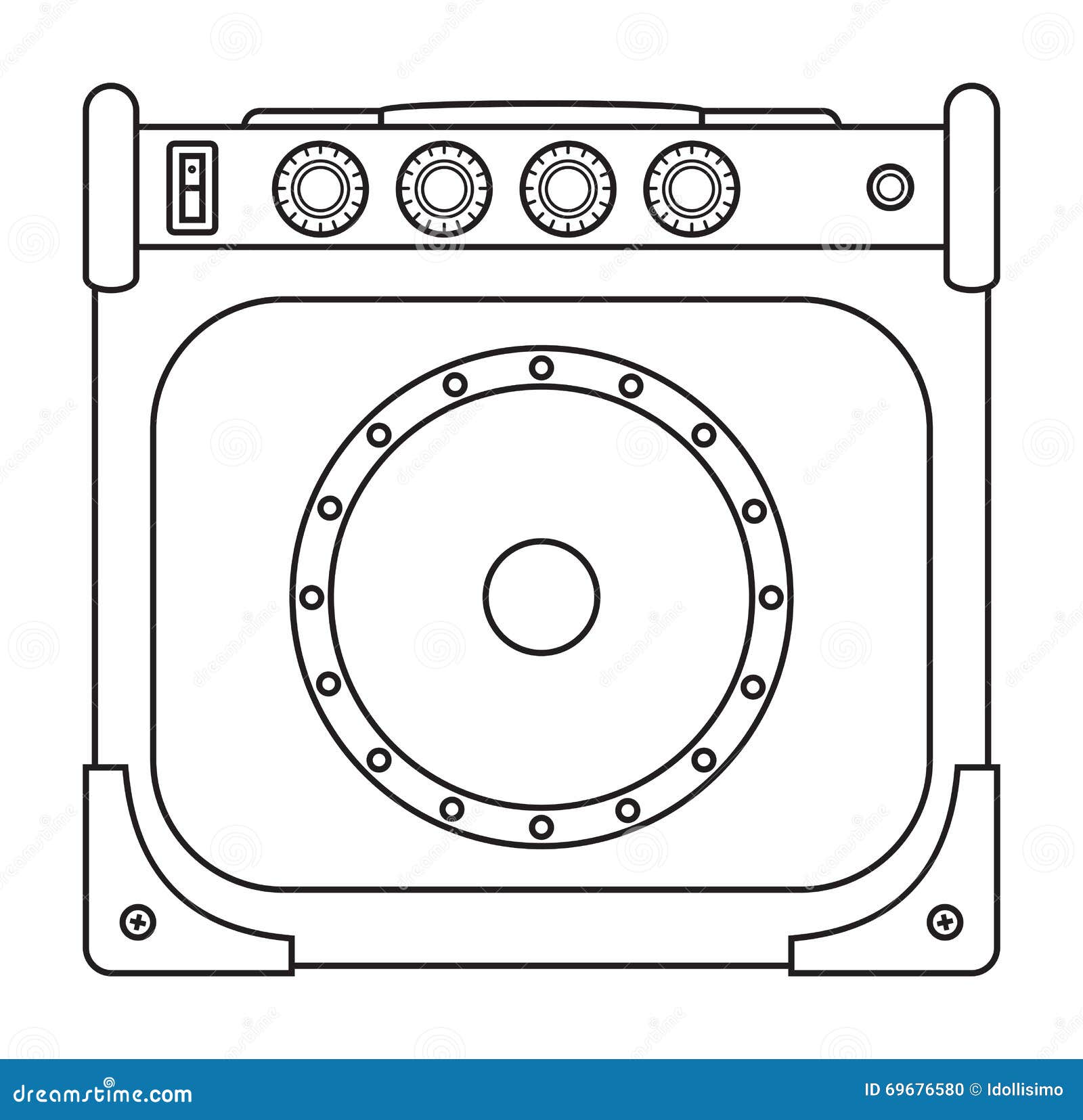 Classic Guitar Amplifier stock vector. Illustration of audio 69676580