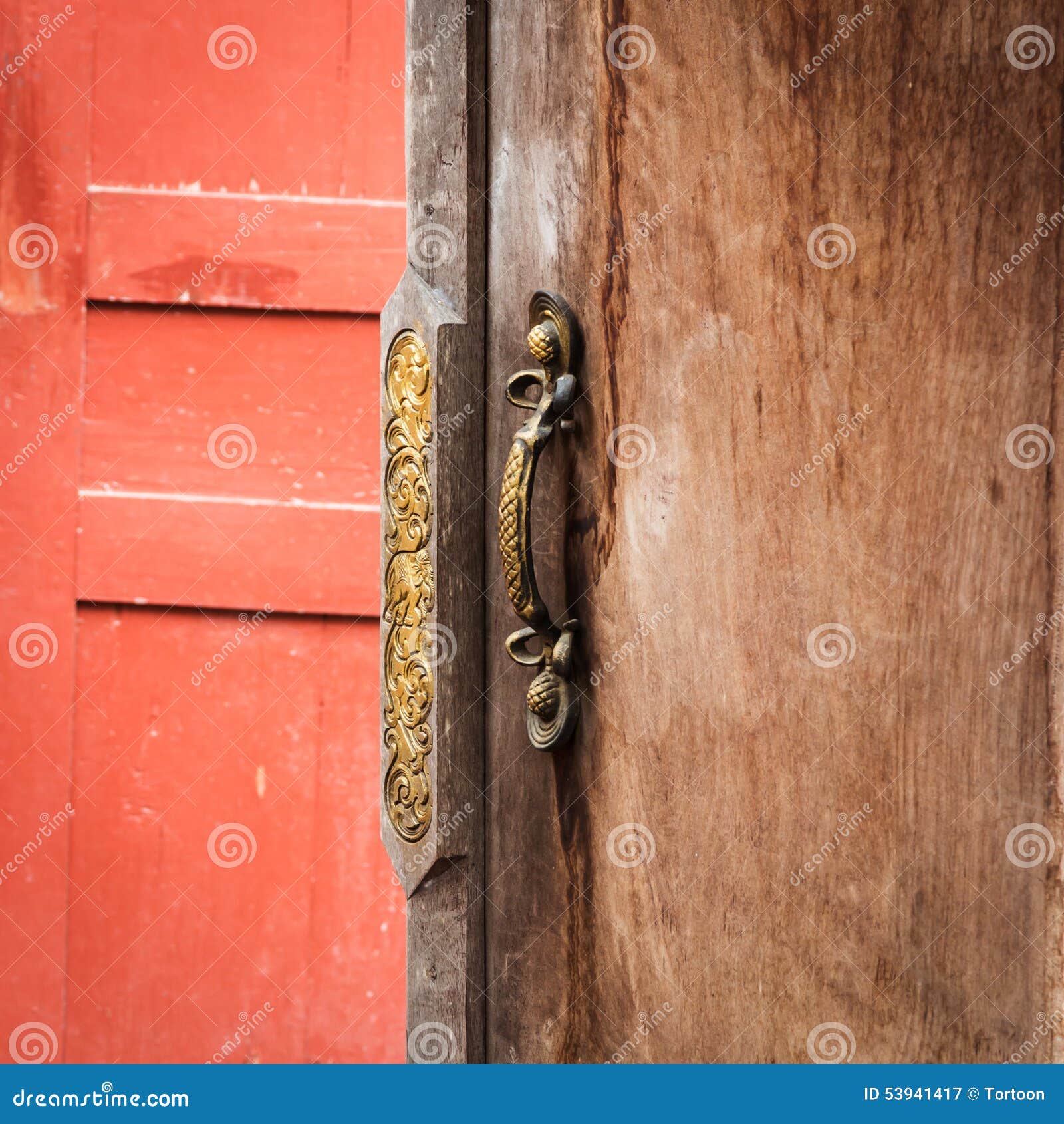 Classic Handle Door Vintage Stock Image Image of metal, ornate 53941417