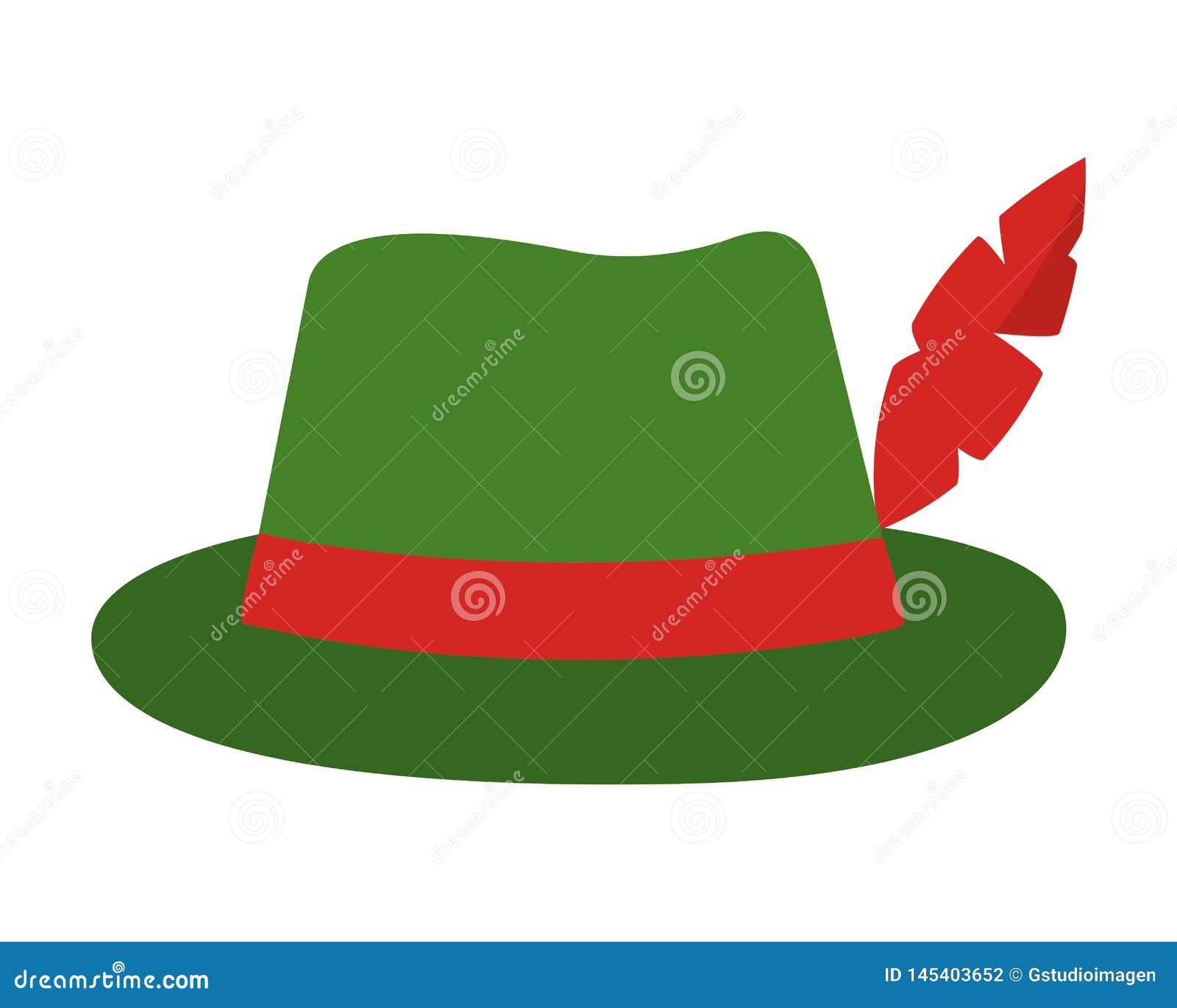 Classic Hat with Feather Fashion Stock Vector - Illustration of retro ...