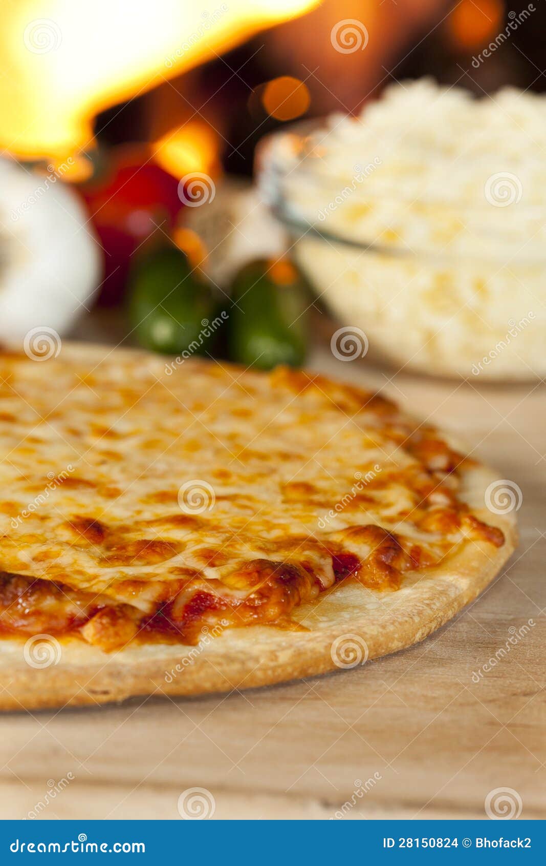 Classic Homemade Italian Cheese Pizza Stock Photo Image of herbs, pizzeria 28150824
