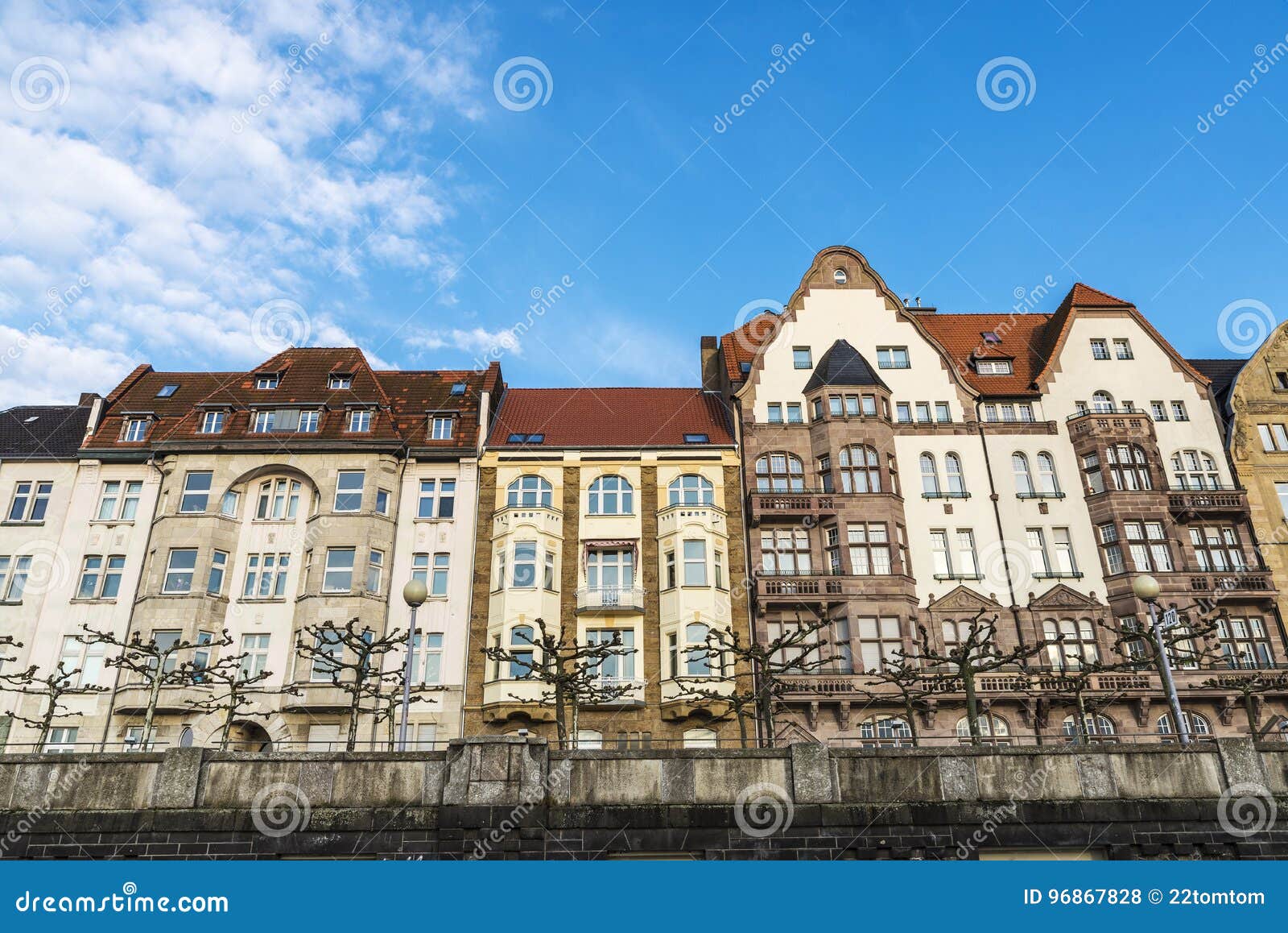 Classic Houses in Dusseldorf, Germany Stock Photo Image of cityscape, apartment 96867828
