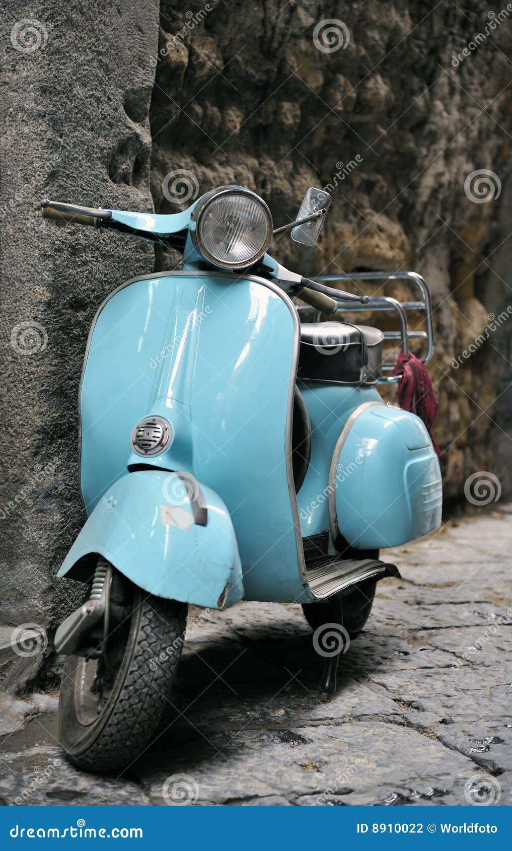 Classic Italian scooter stock photo. of motorbike - 8910022