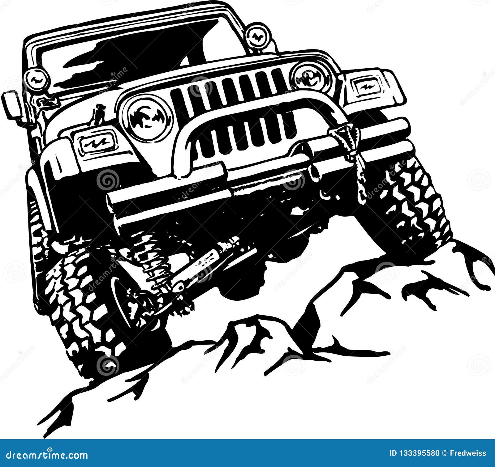 Download Classic Jeep Illustration stock vector. Illustration of ...