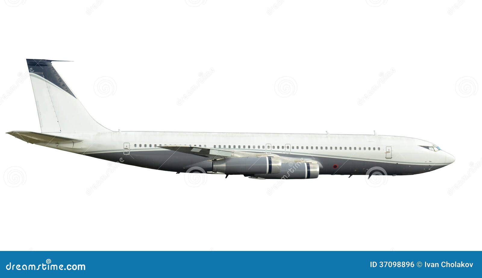 Classic Jet Airplane Isolated Side View Stock Photo - Image: 37098896