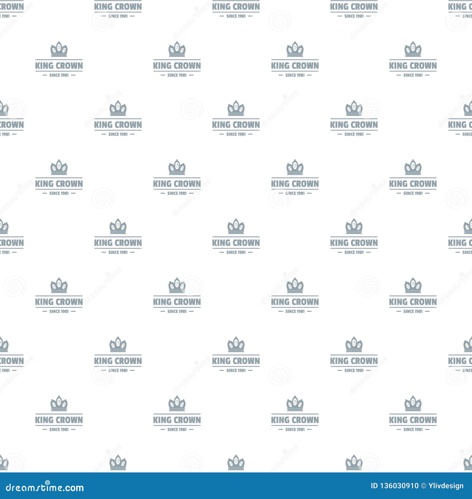 Classic King Pattern Vector Seamless Stock Vector Illustration of