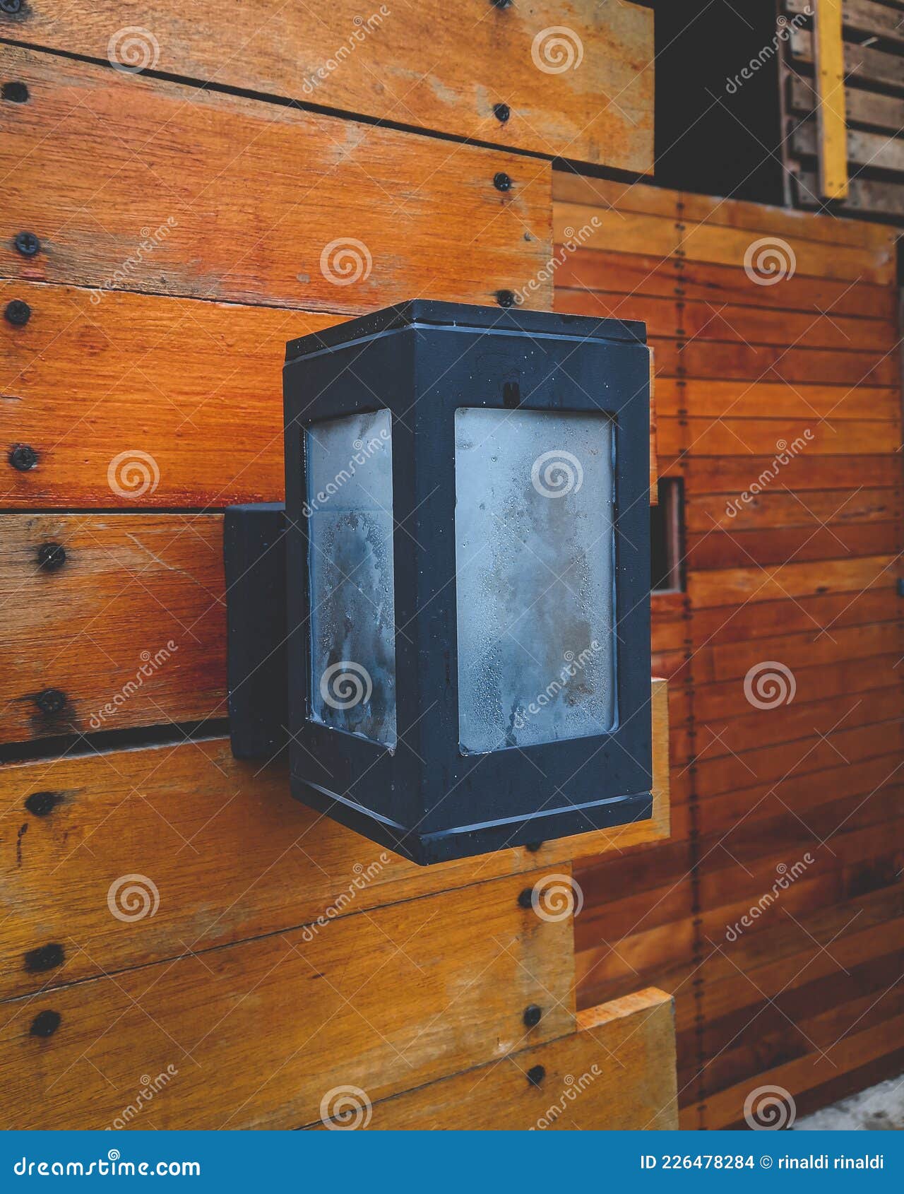 Classic Lamp Cover on Wooden Wall Stock Photo Image of door, wooden