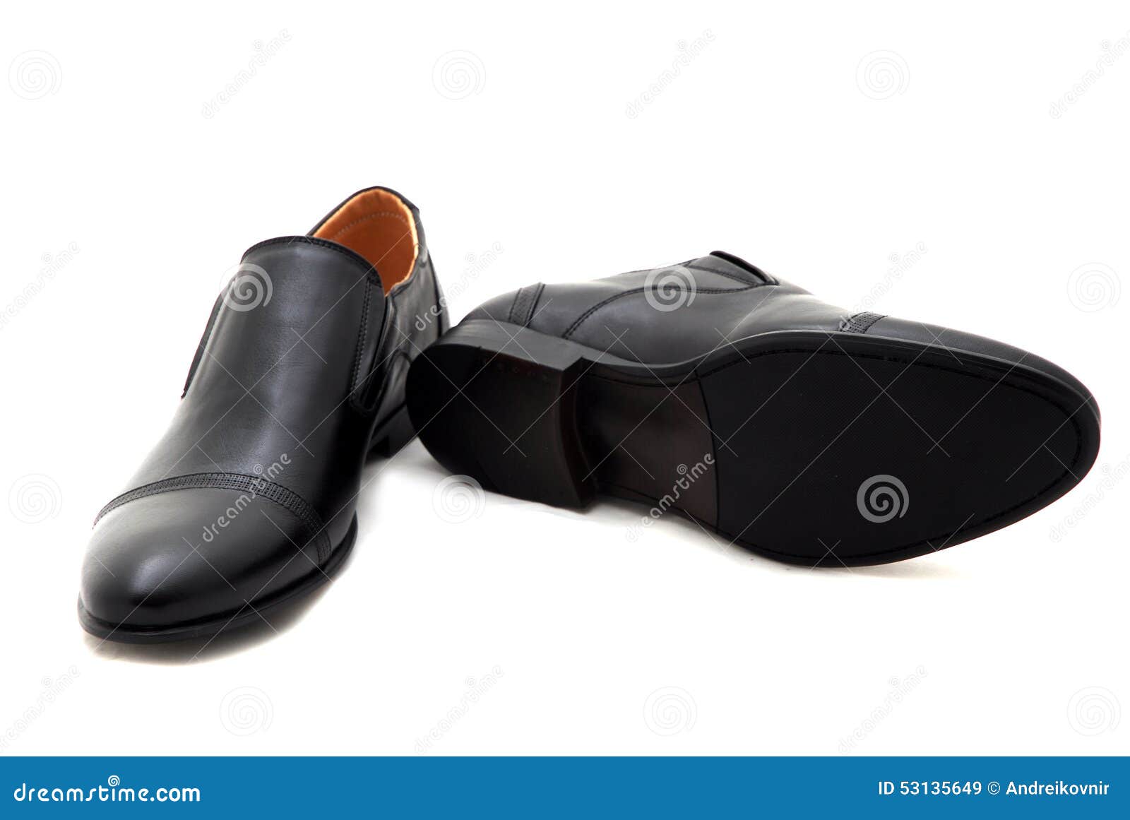 Classic Leather Men Shoes Isolated on White Stock Image - Image of ...