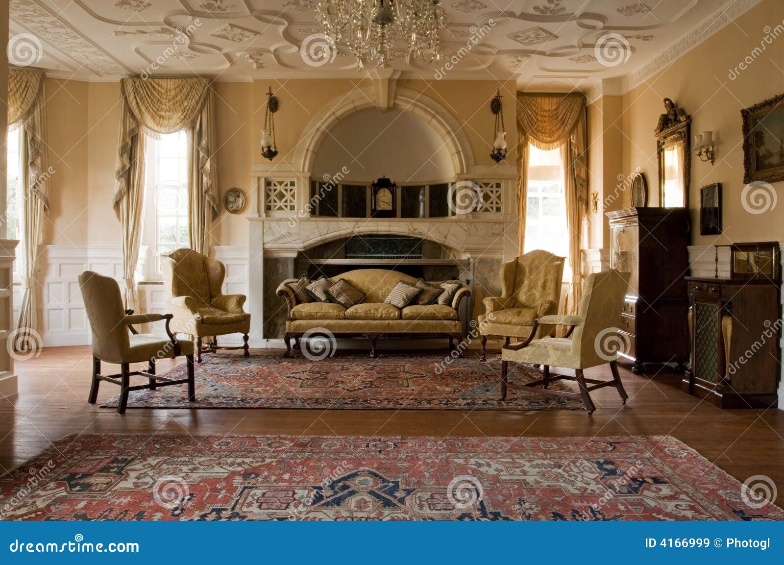 Classic living room stock image. Image of aristocratic 4166999