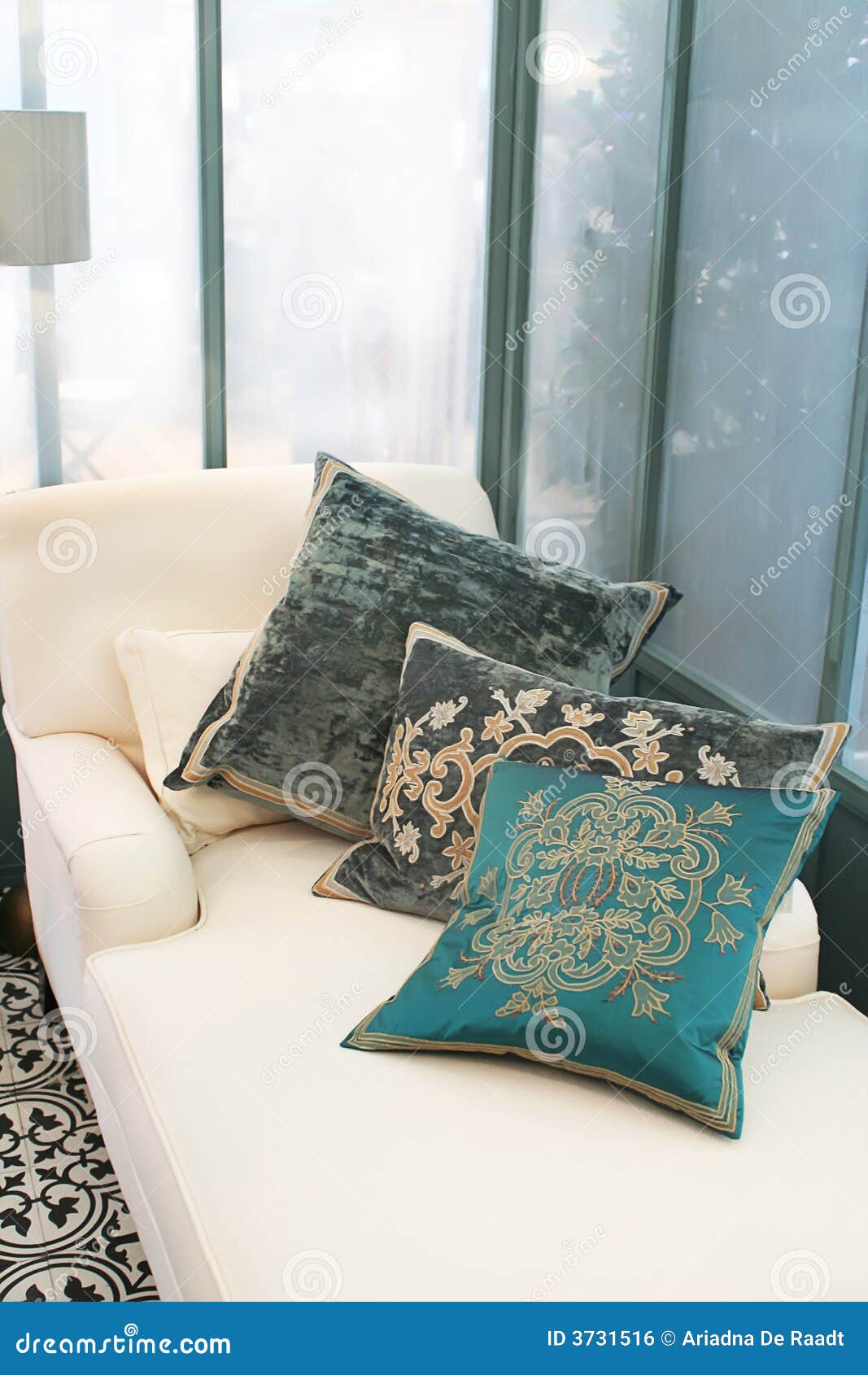 Classic Lounge with Pillows Stock Photo Image of parlor, ornate 3731516