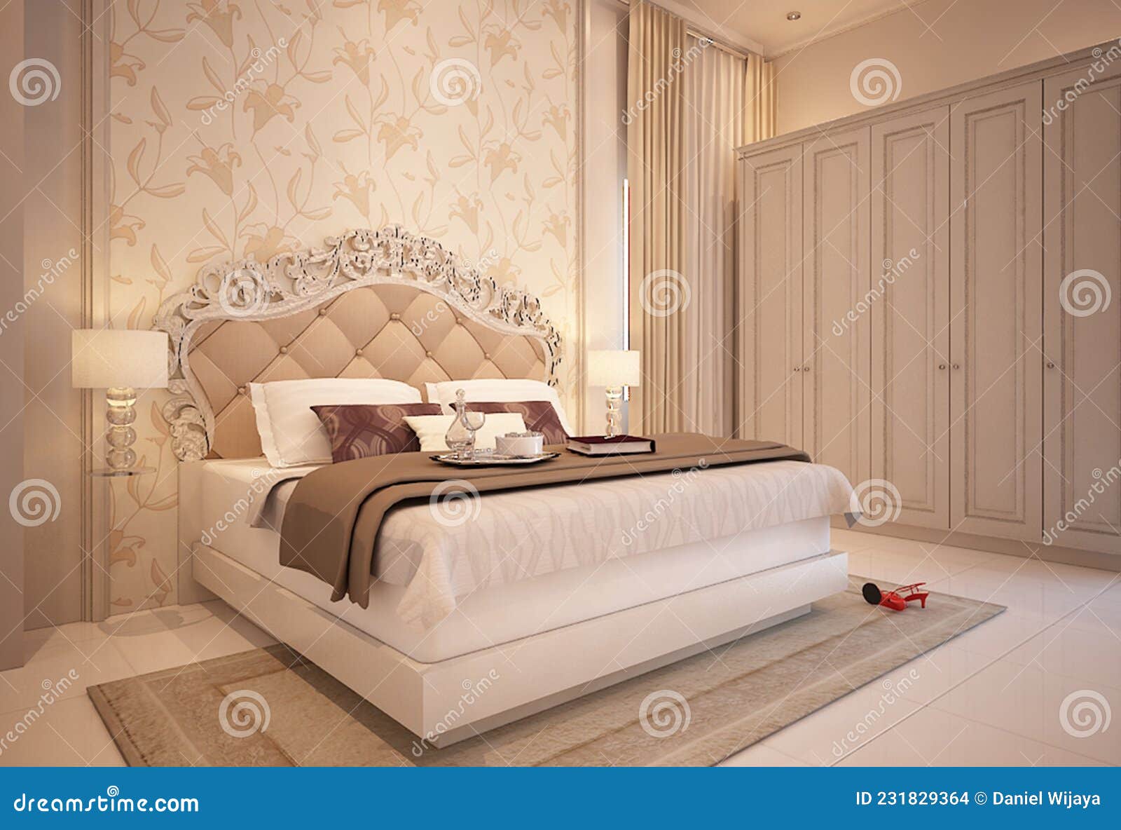 Classic Luxury Master Bedroom Interior Design Idea Stock Photo ...