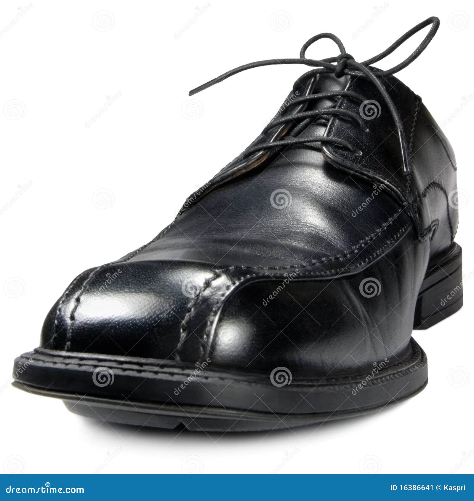 Classic Men Black Club Shoe Isolated Closeup Stock Image - Image of ...