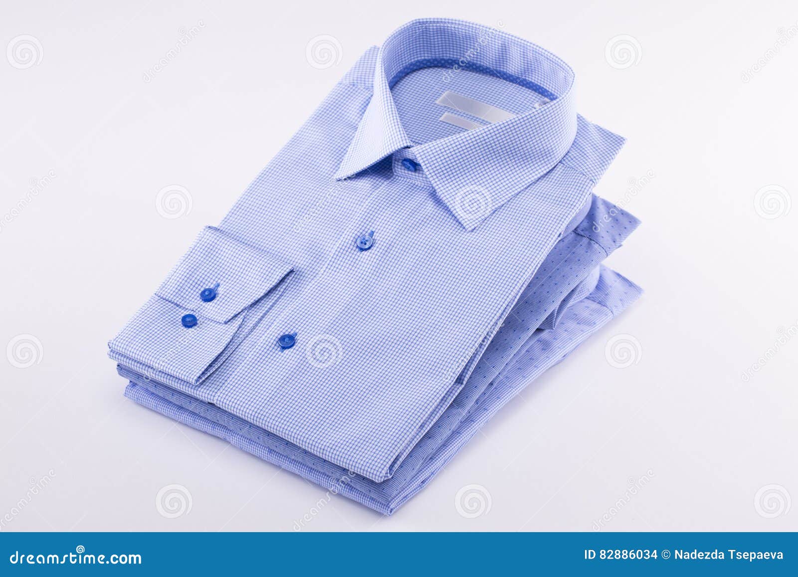 Classic Men`s Shirts Stacked Stock Photo - Image of accessory ...