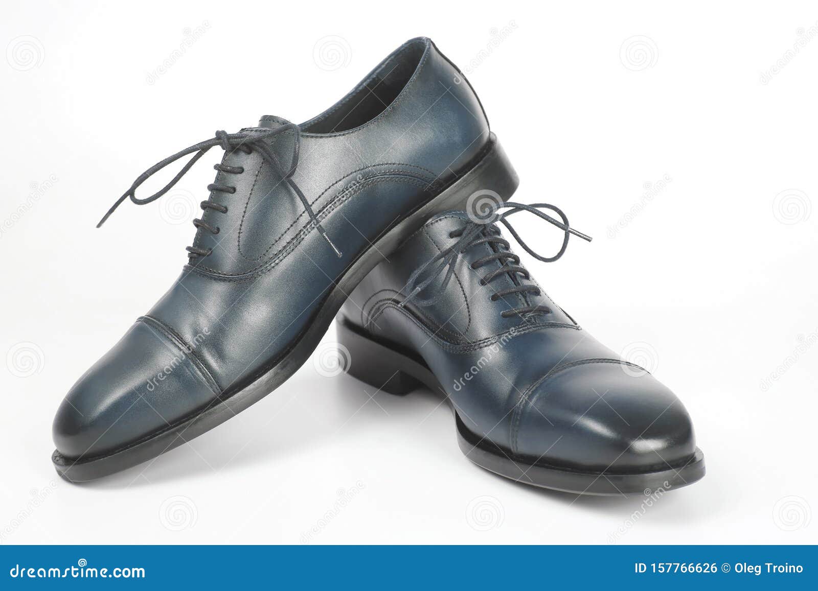 Classic Men`s Shoes On White Background. Leather Shoes Stock Photo ...
