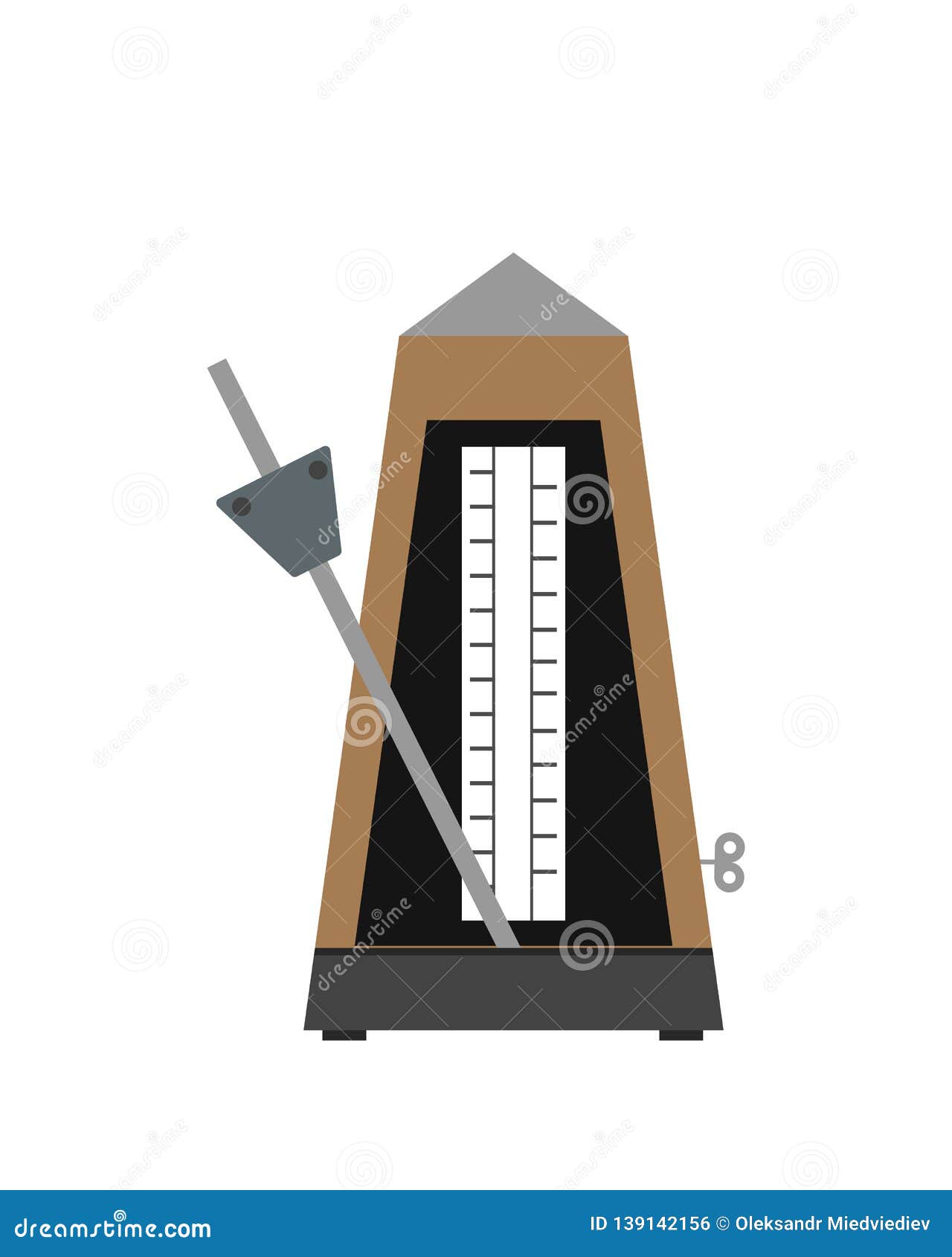 Suri Skælde ud Profet Classic Metronome with Pendulum in Motion. Equipment of Music and Beat  Mechanism. Vector Illustration Stock Vector - Illustration of motion,  lesson: 139142156