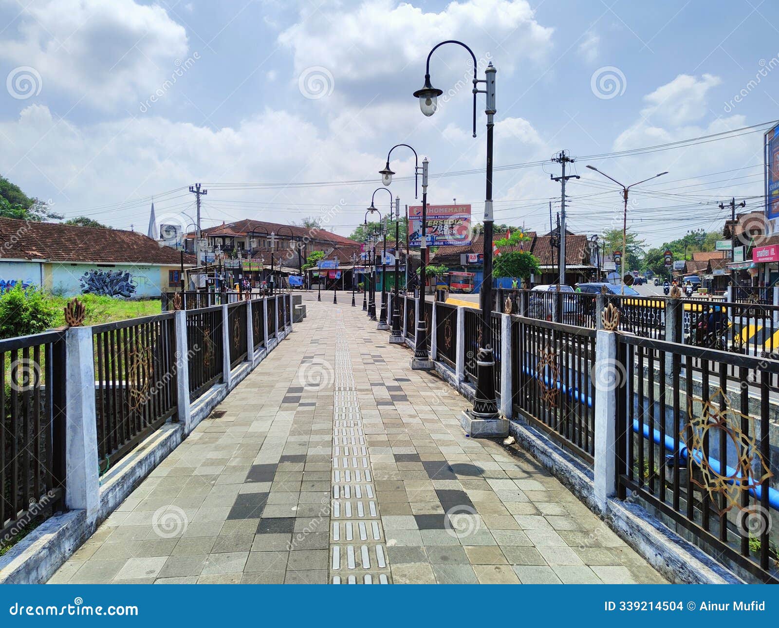 classic modern architecture bridge in the priority tourist area of ??borobudur magelang indonesia