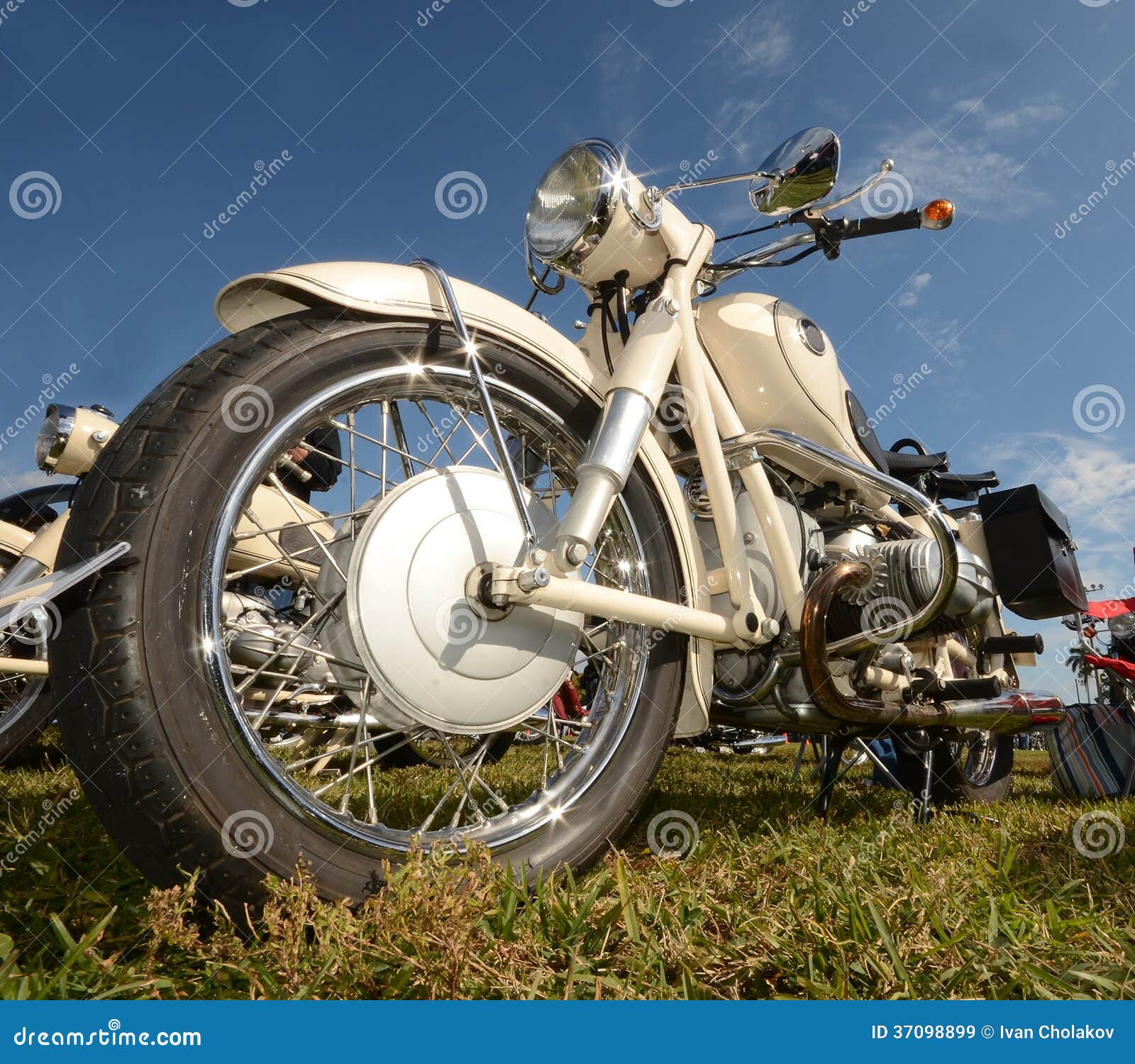 Classic Motorcycle Closeup View Stock Image Image of motor, fisheye 37098899
