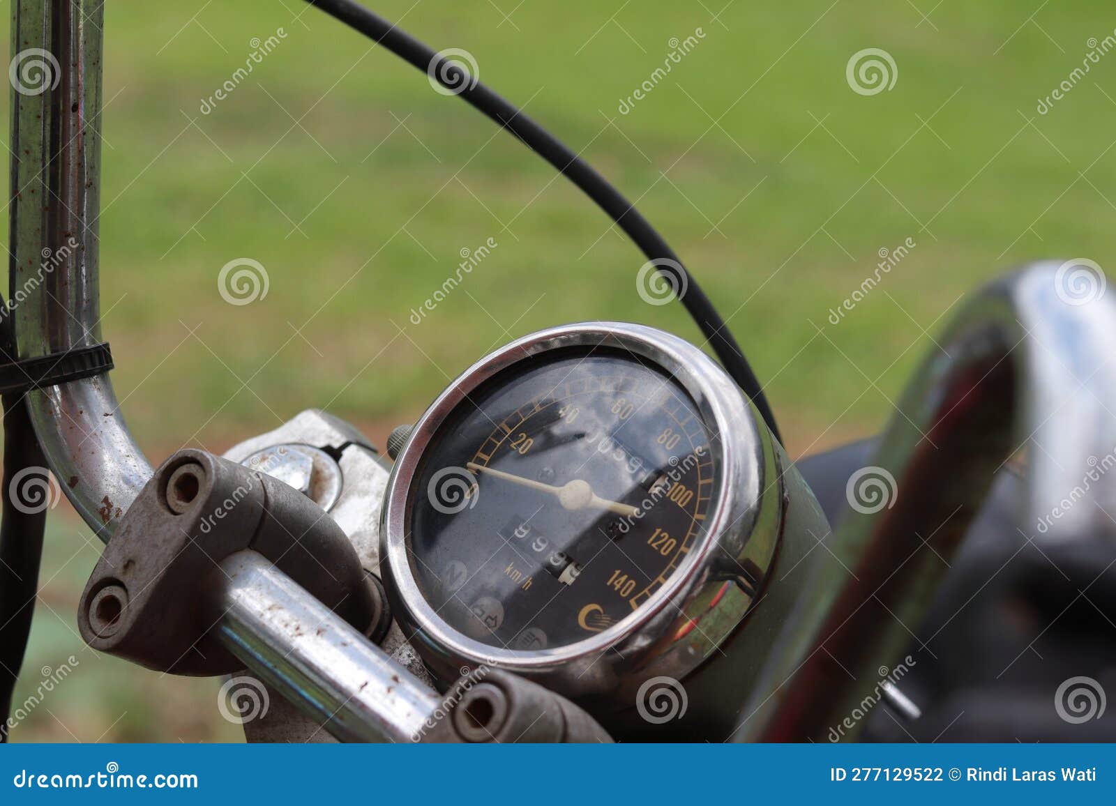 Classic Motorcycle Speedometer Round Shape Stock Photo Image of meter