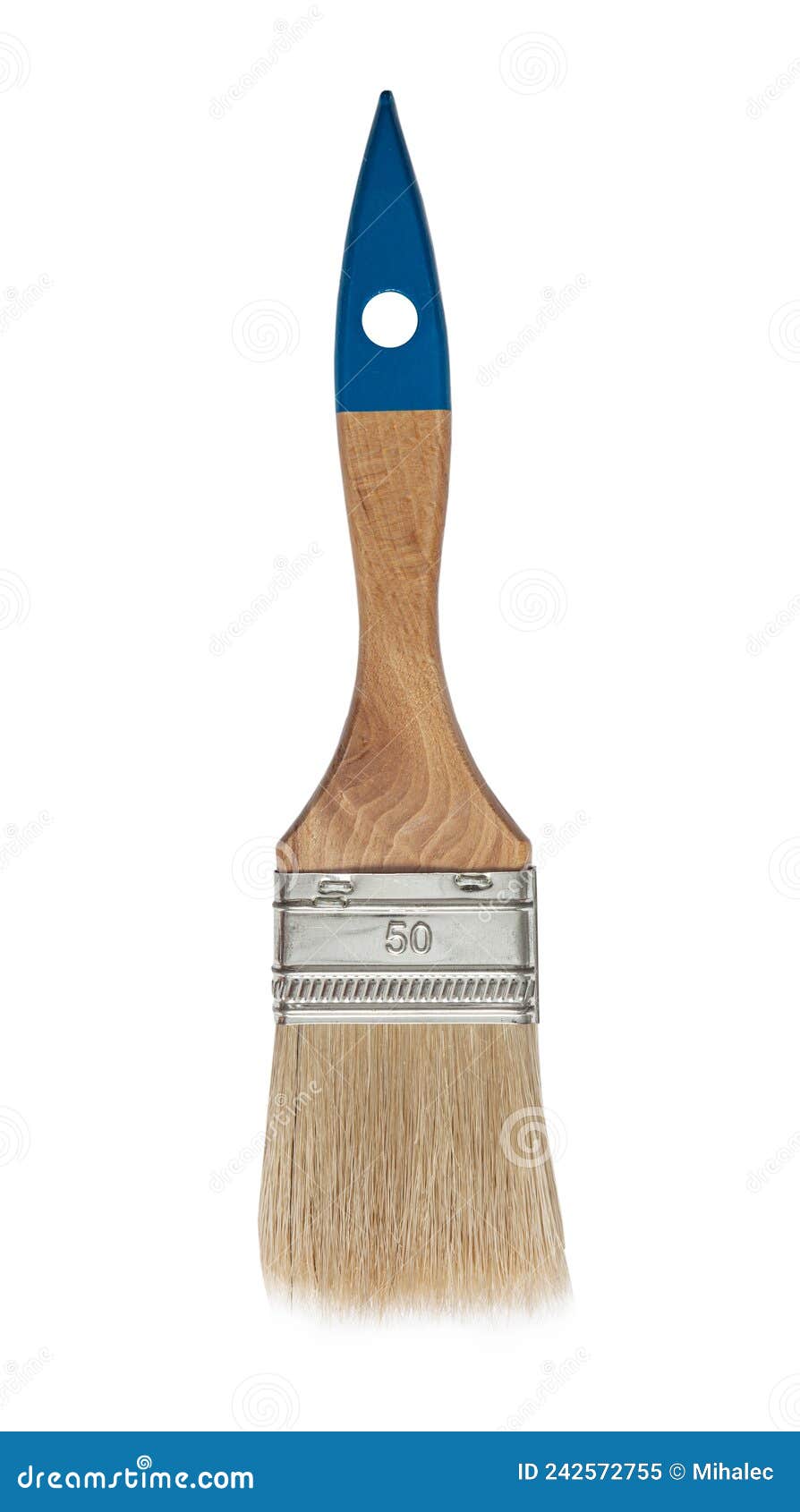 Classic Paint Brush with Wooden Handle Isolated Stock Image Image of