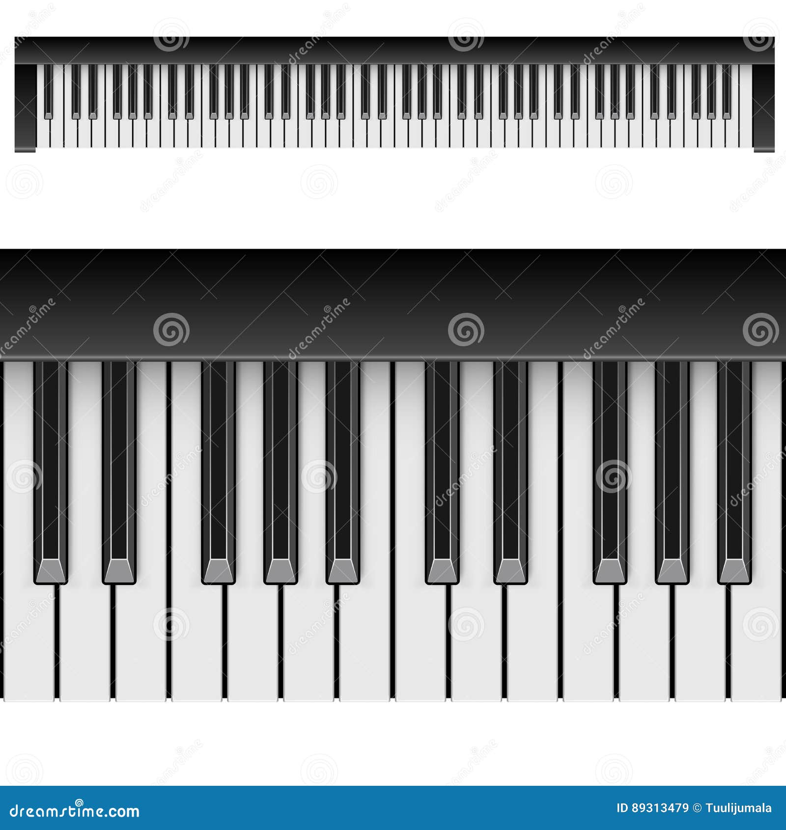 Classic Piano Horizontal Keys Stock Vector - Illustration of sound ...