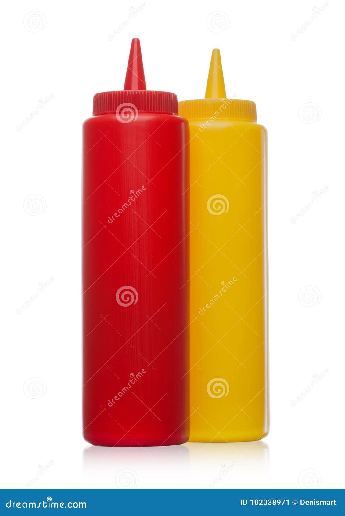 Classic Plastic Container with Ketchup and Mustard Stock Image Image