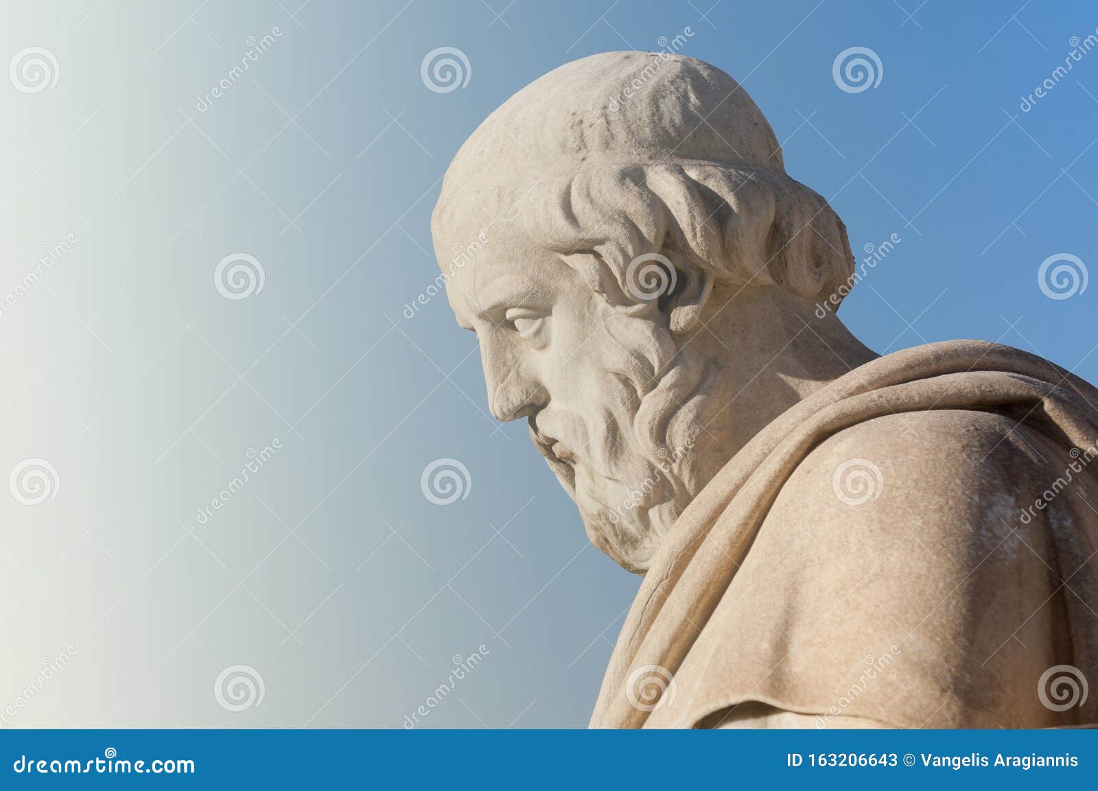 classic statue of philosopher plato