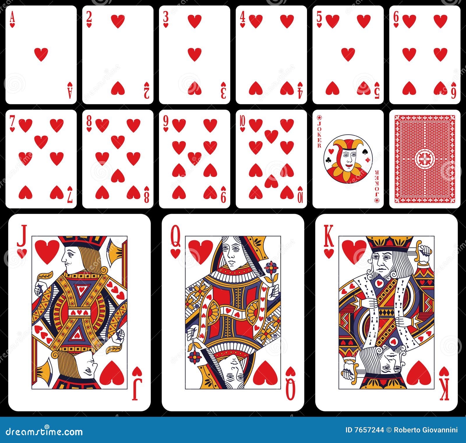 classic playing cards - hearts