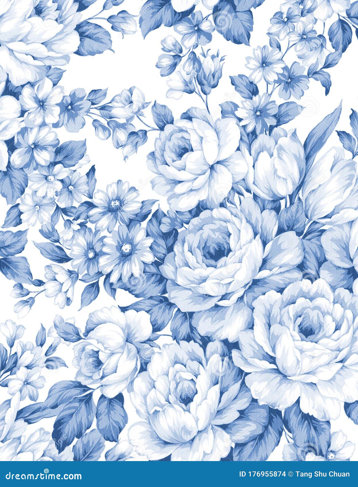 classic popular flower seamless pattern background